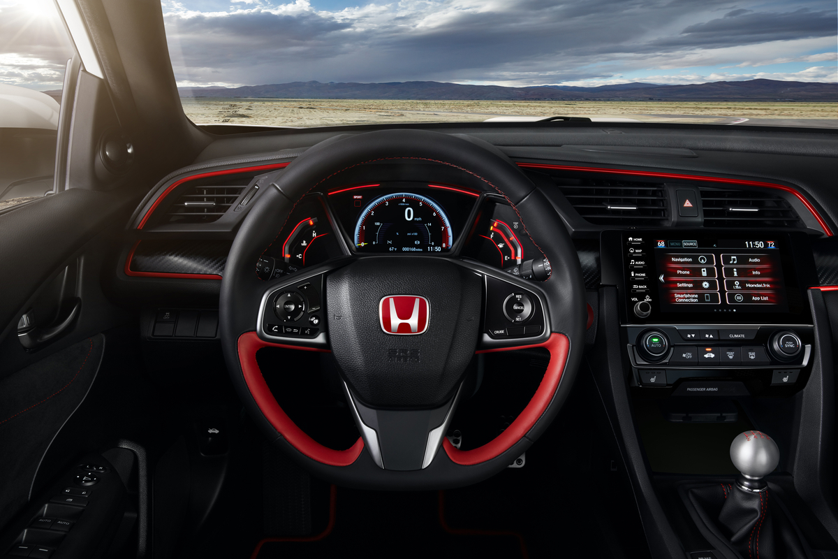 2019 Honda Civic Type R, tablero